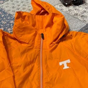 University of Tennessee Orange windbreaker Jacket with 'T' Logo ladies